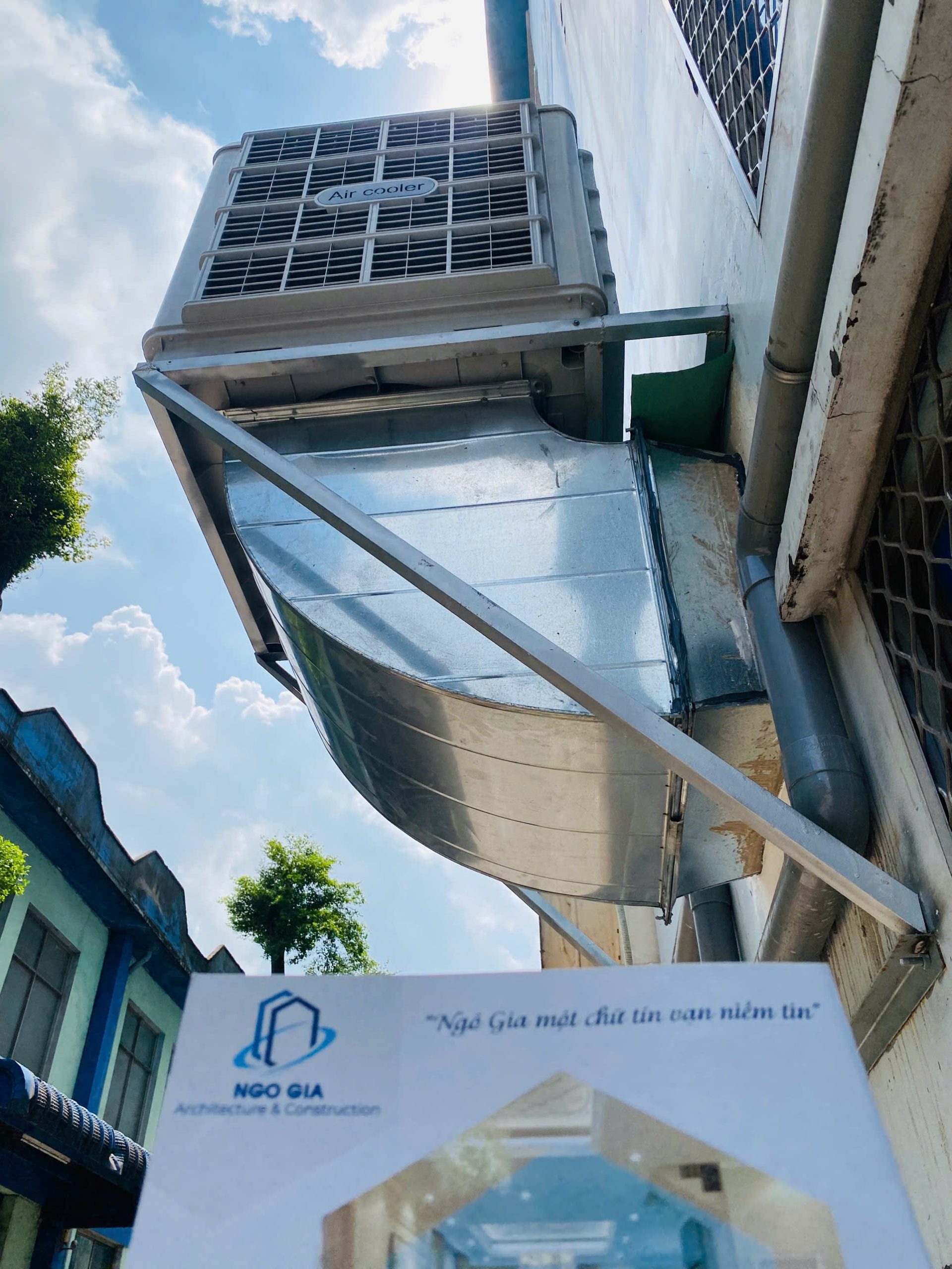 thi công máy air cooler
