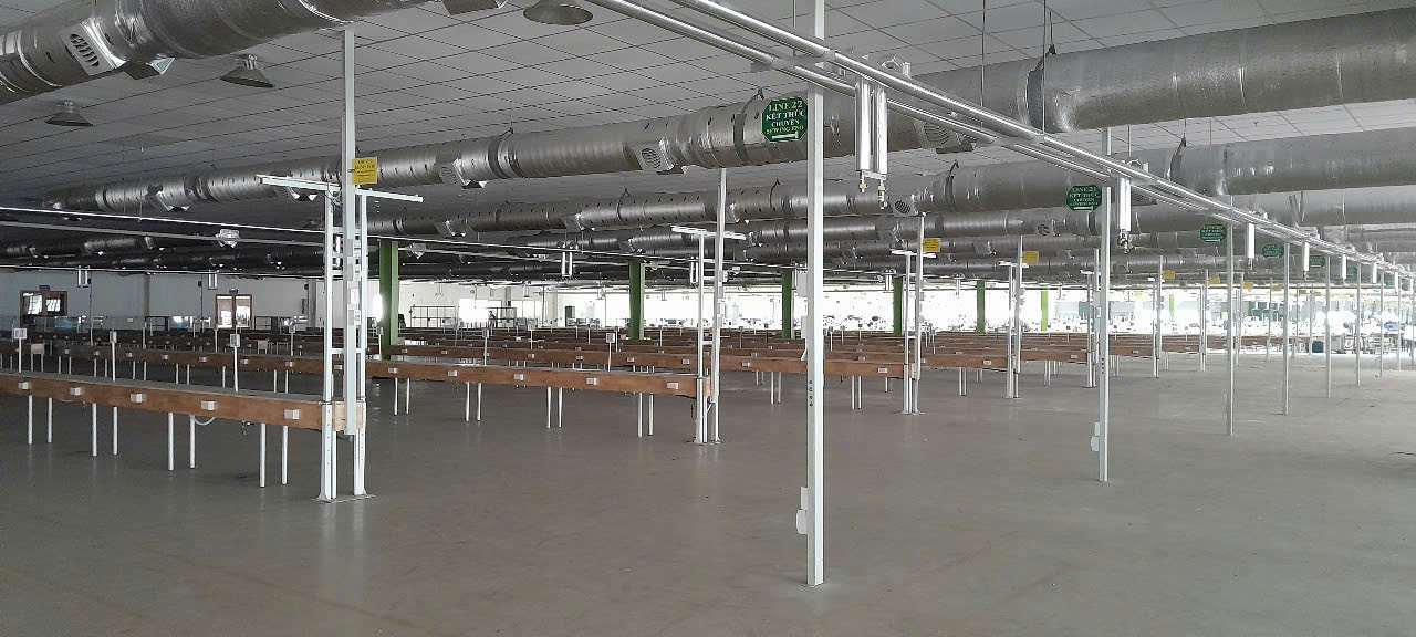hoàn thành hệ thống làm mát nhà xưởng