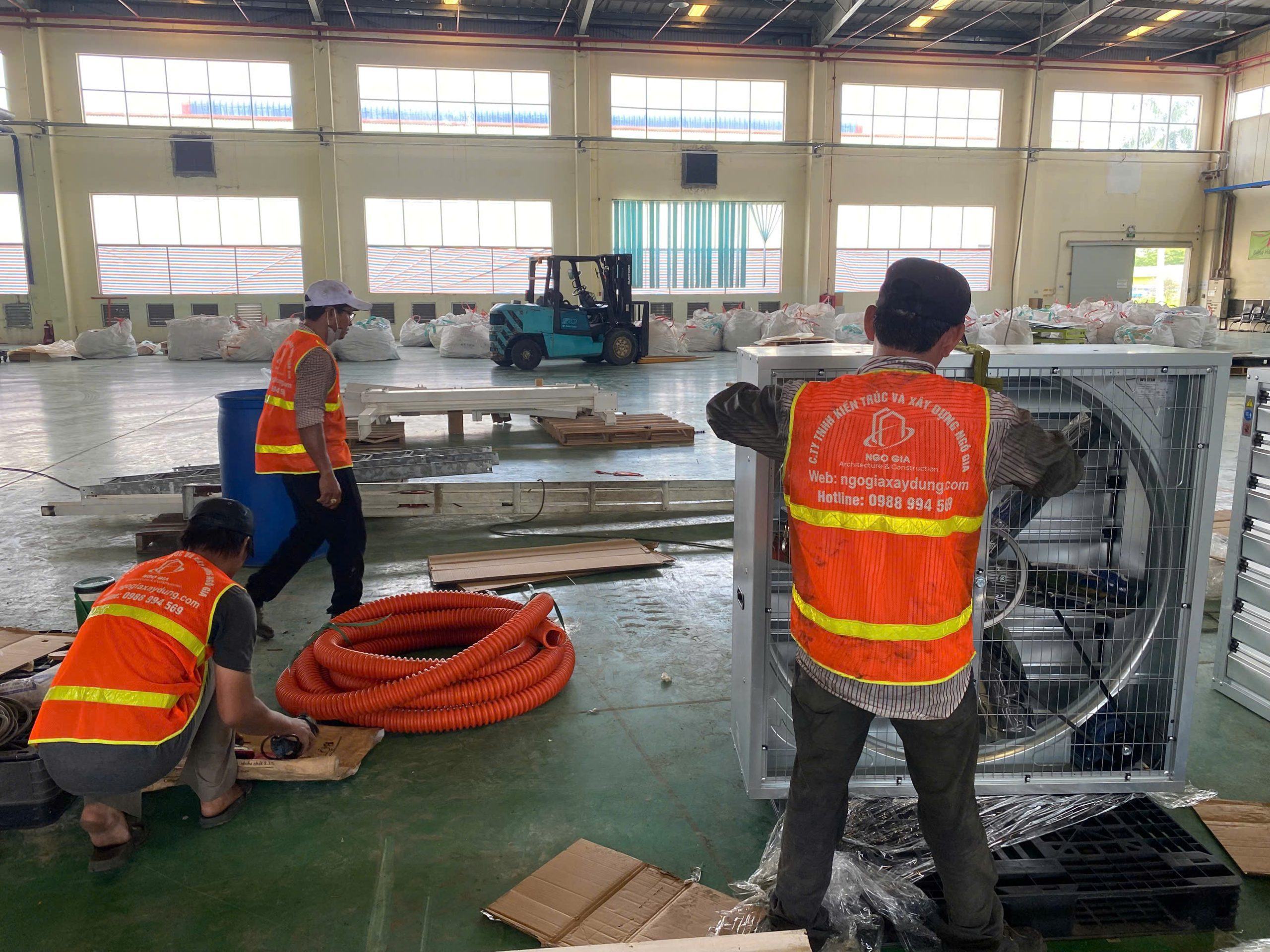 lắp đặt quạt làm mát