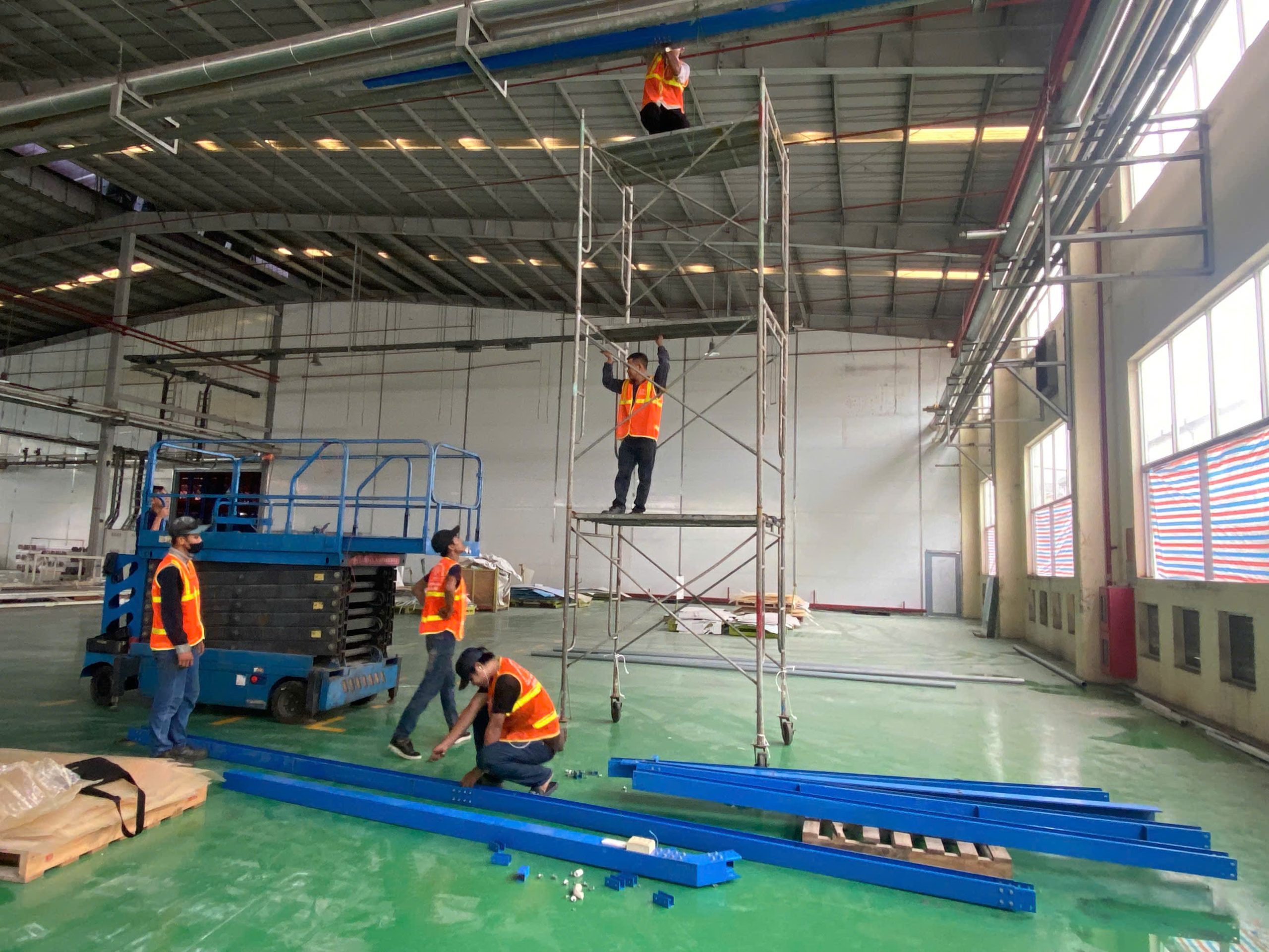 thi công hệ thống điện quạt công nghiệp