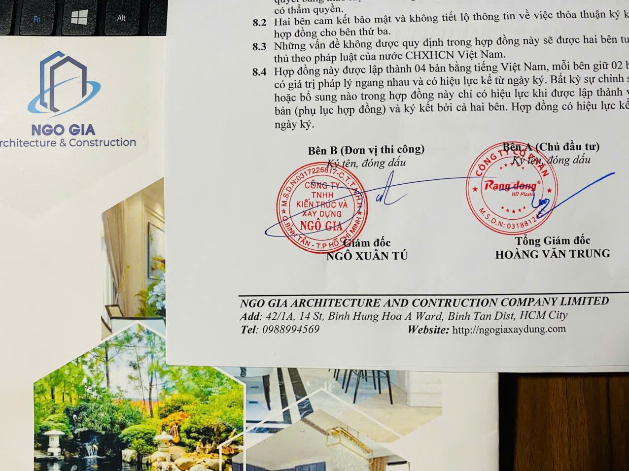ký kết hợp đồng thi công ống gió