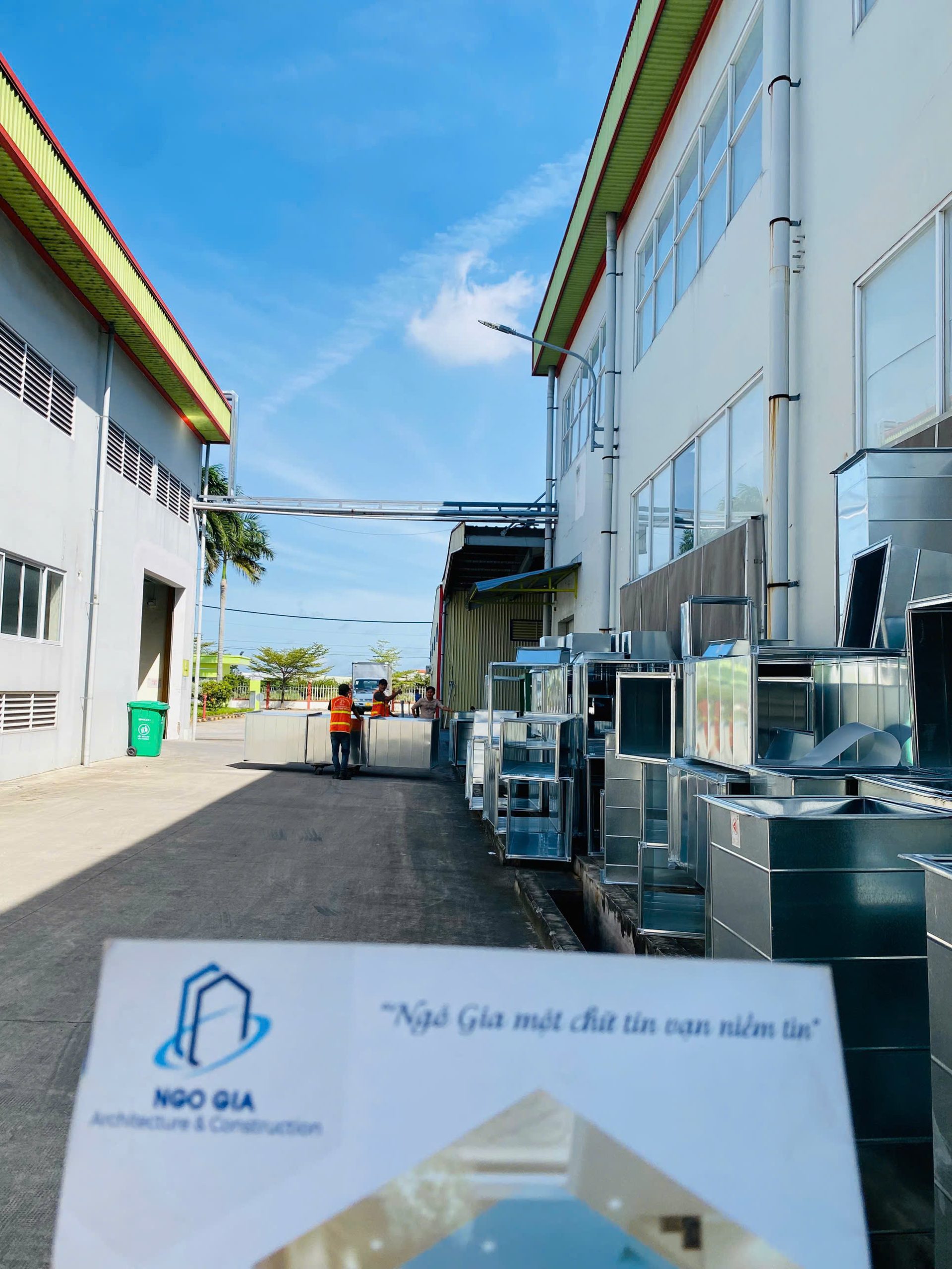 tập kết ống gió thi công air cooler