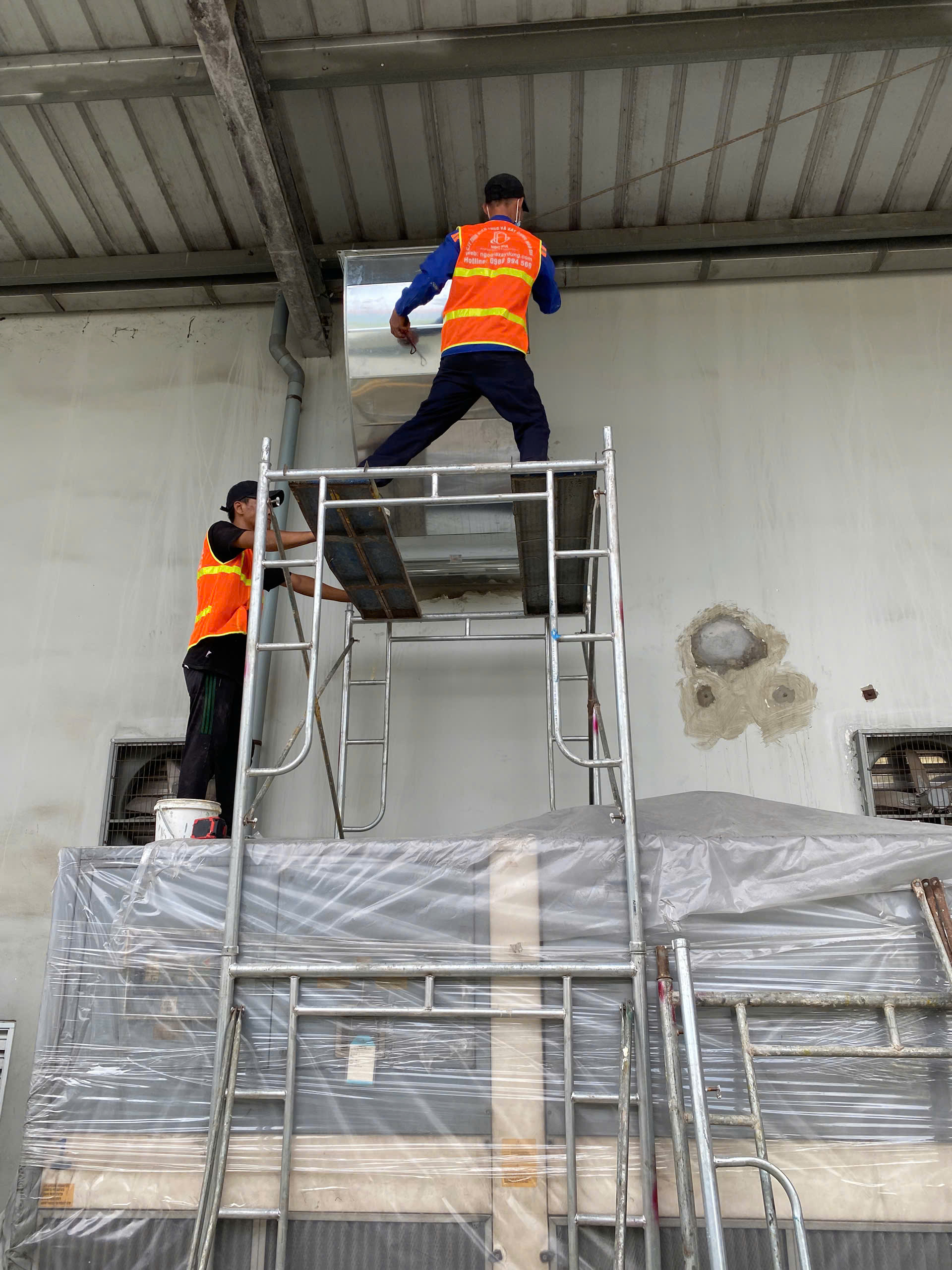 lắp đặt máy air cooler