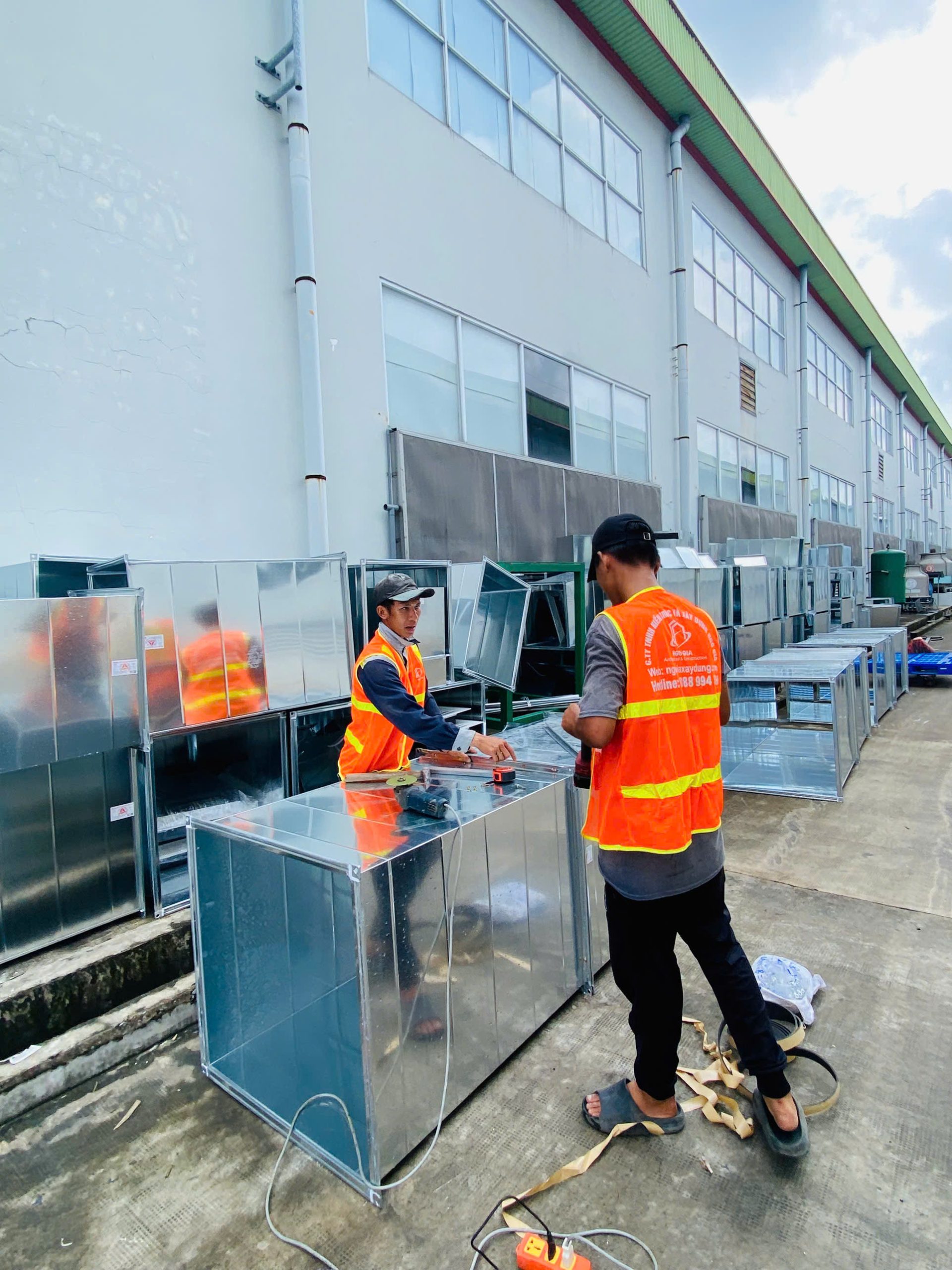 lắp đặt máy air cooler