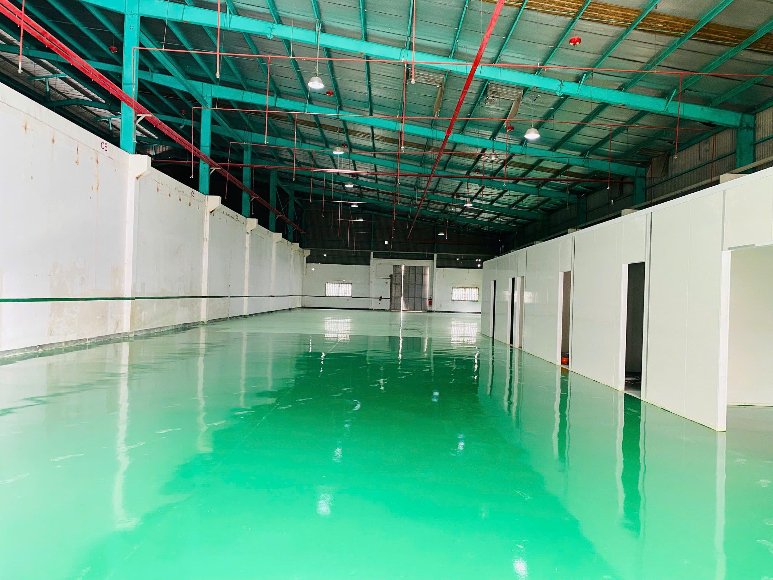 hoàn thiện sơn nền nhà xưởng